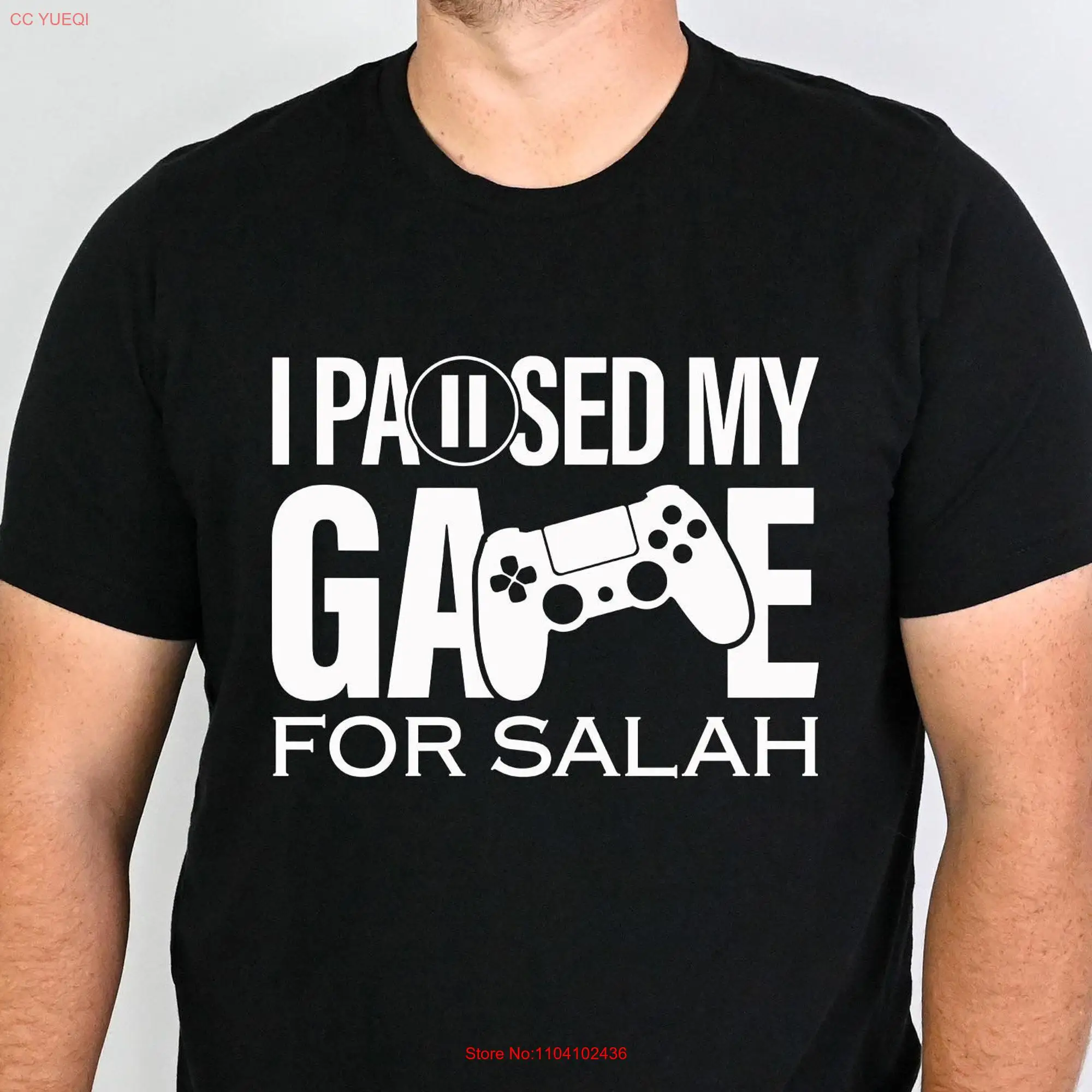 I Paused My Game For Salah T Shirt Ramadan Kareem Mubarek Religious Faith Eid long or short sleeves