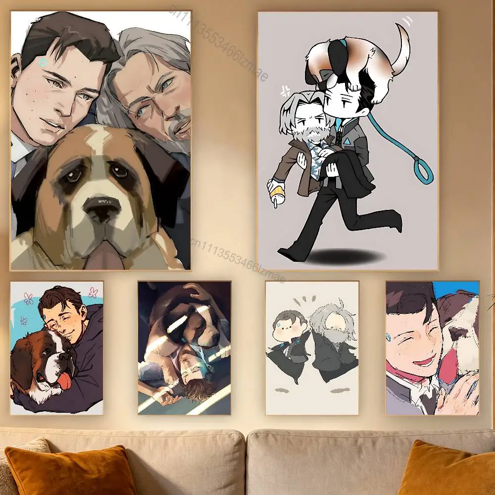 

Hank C-Connor Hug D-Detroit Poster Wall For Sticky Decoration Waterproof Home Living Room Bedroom Bar