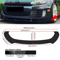 3PCS Universal Car Front Bumper Lip Splitter Fins Body Spoiler Chin For For BMW F30 F80 M3 F82 M4 3 320i 325i 330i 335i 340i