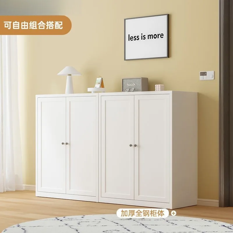 Household steel shoe cabinet entrance entrance entrance integrated floor multi-layer dust-proof shoe rack against the wall large