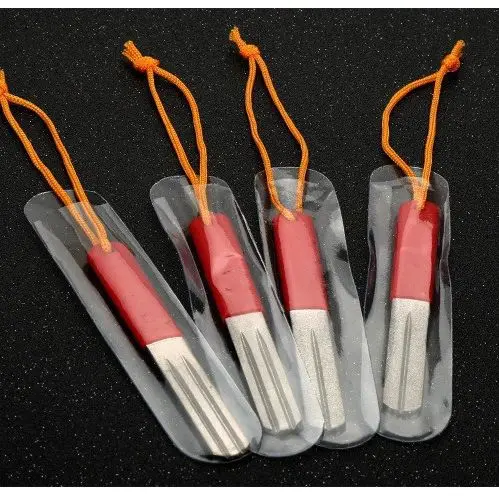 Afilador de anzuelos premium – Doble ranura para pesca con mosca