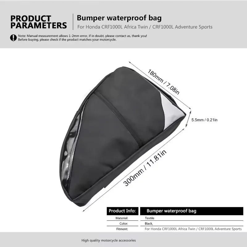 For Honda CRF1000L Africa Twin CRF 1000 L Adventure Sports Moto Saddlebag Frame Crash Bars Waterproof Bag Bumper Placement Bag