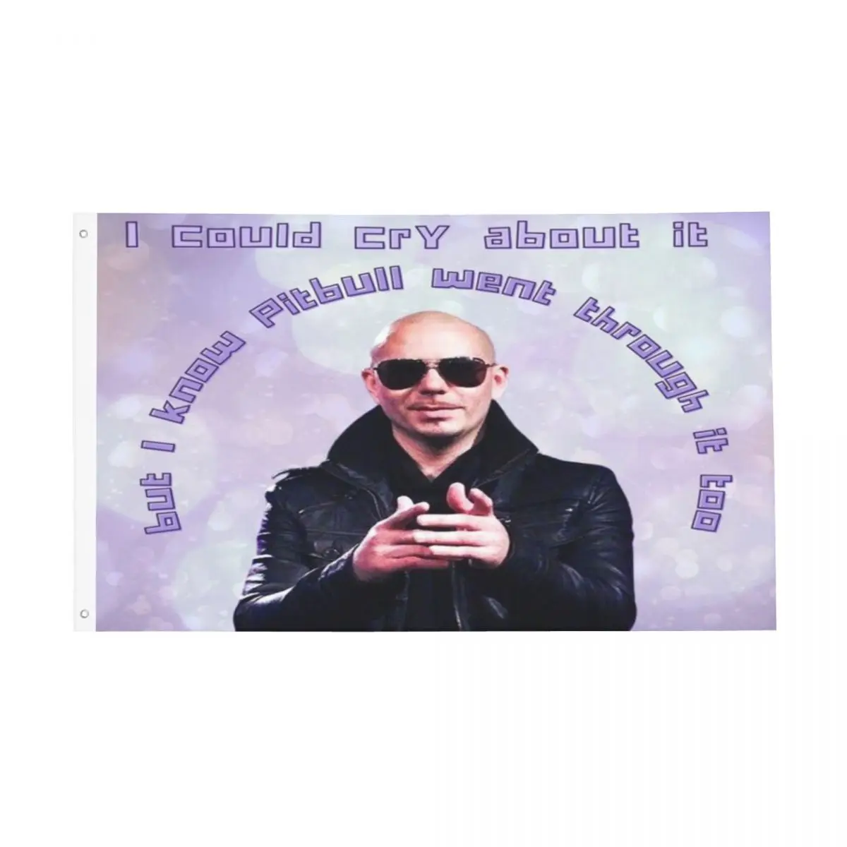 

Pitbull Has Been Through It Too Mr.Worldwide Flag Decor 3x5FT Polyester Material Easy To Hang Vibrant Colors Drapey