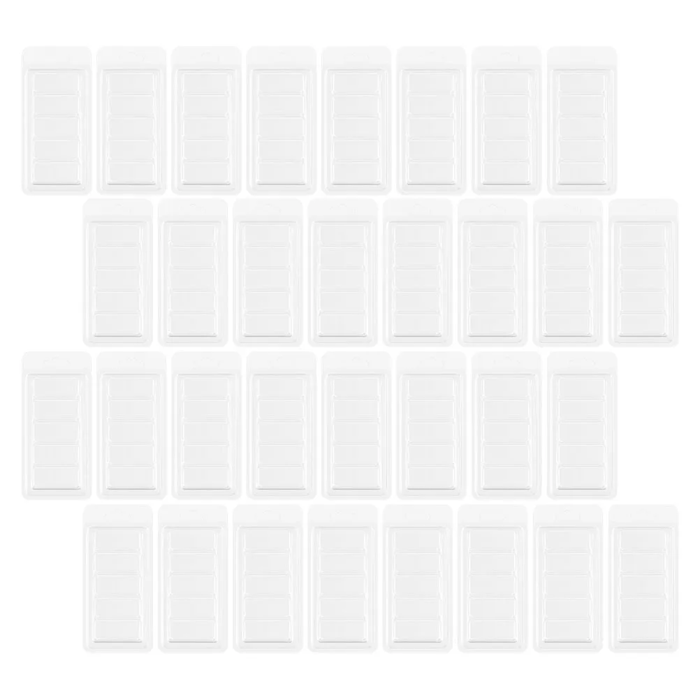 

100Pcs Clear Wax Melting Molds Empty Plastic Containers for DIY Wax Melts Convenient Multi-Grid Use Craft Home Decor