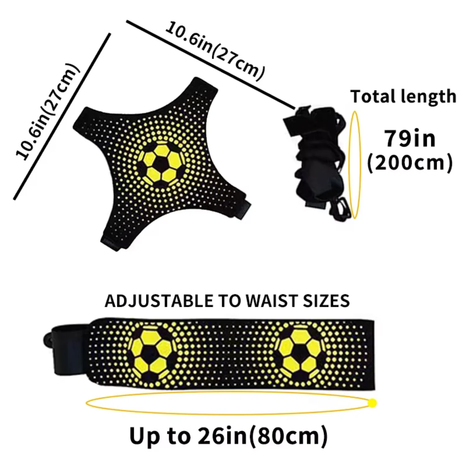 

Football training belt Adjustable Football Kick Trainer Soccer Ball Solo Practice Training Equipment Soccer Trainer Elastic Belt