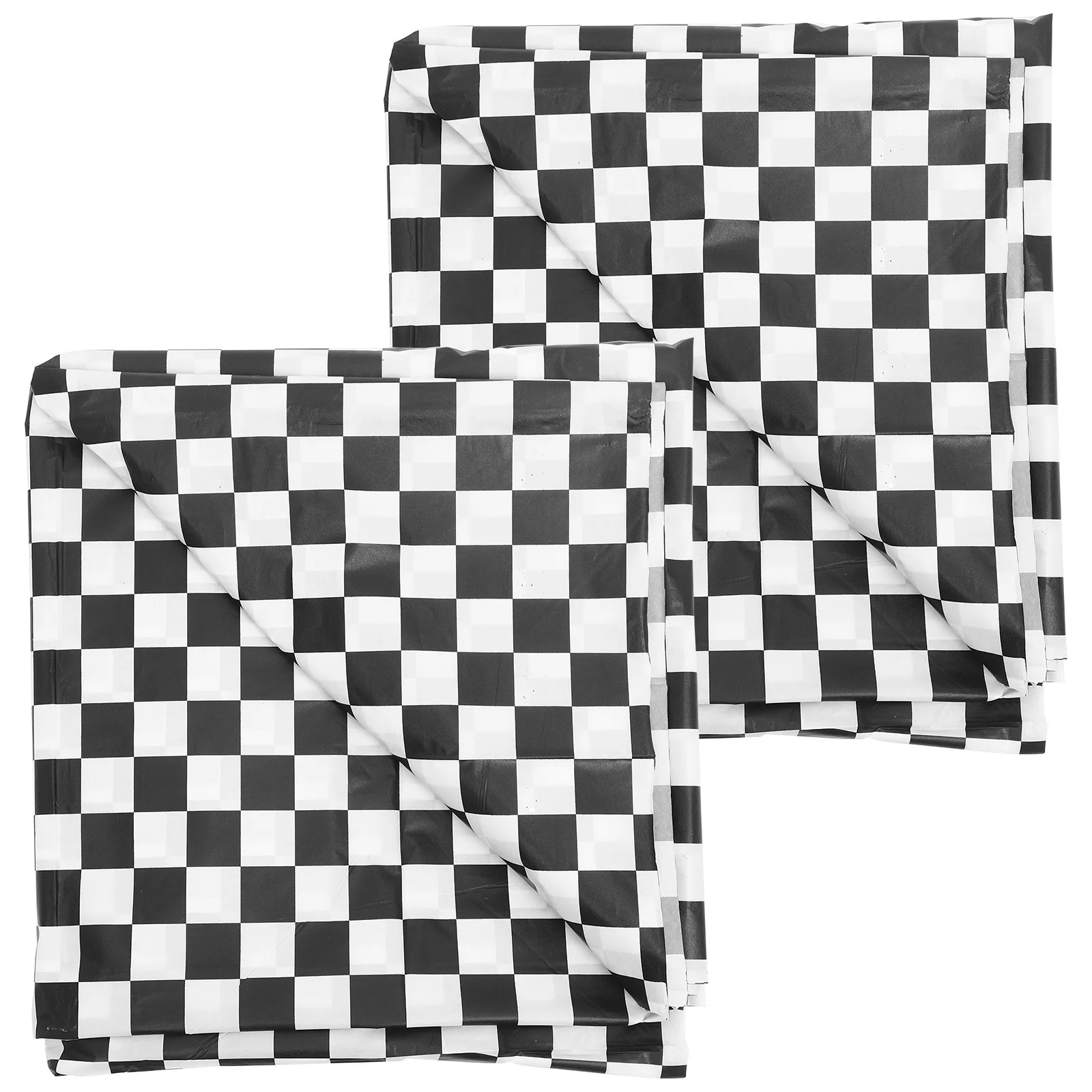 

2Pcs Rectangular Table Cloth Plastic Decorative Dining Tablecover for Home Cafe Parties Holidays Special Events