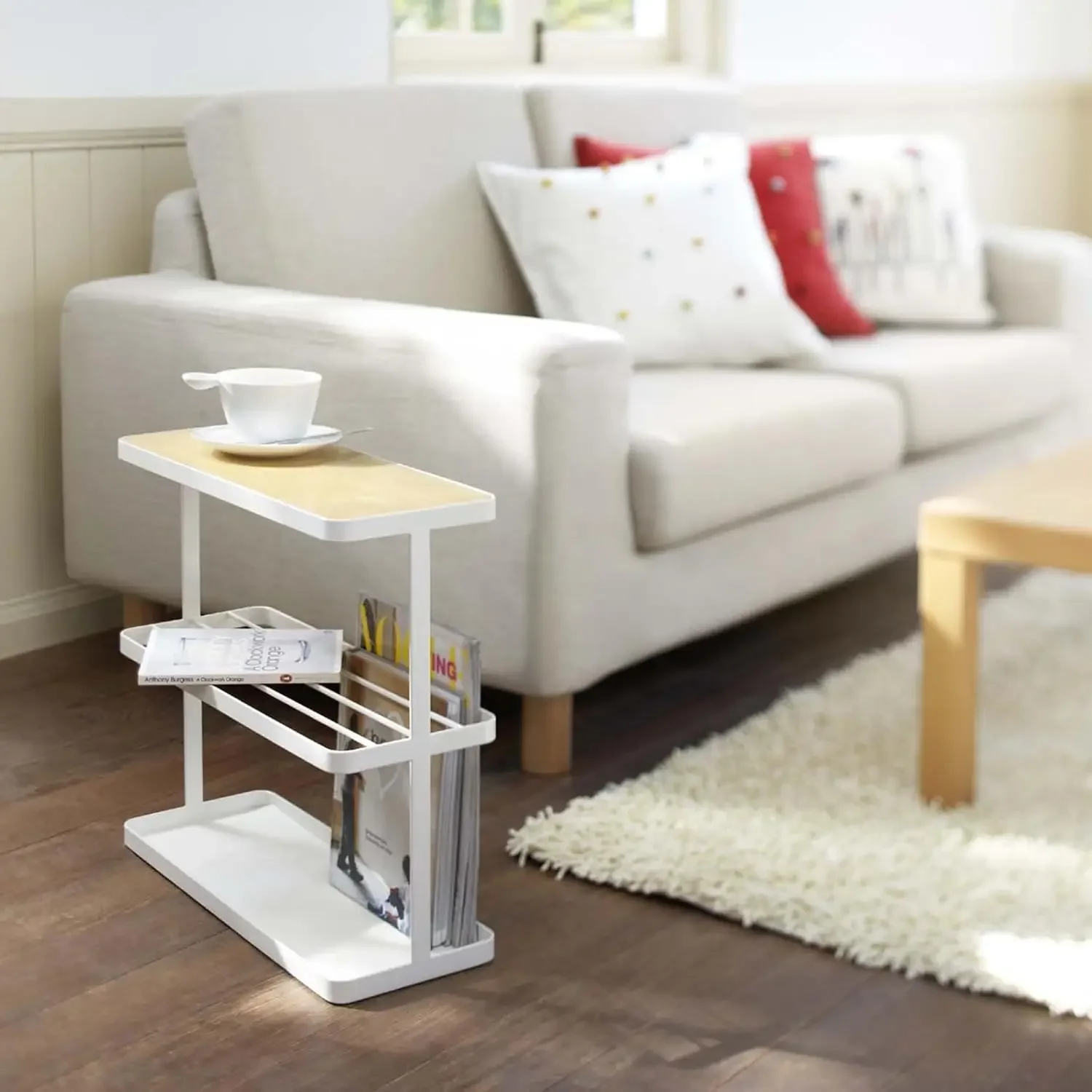 Storage Home Steel | End + Side Tables, One Size, White