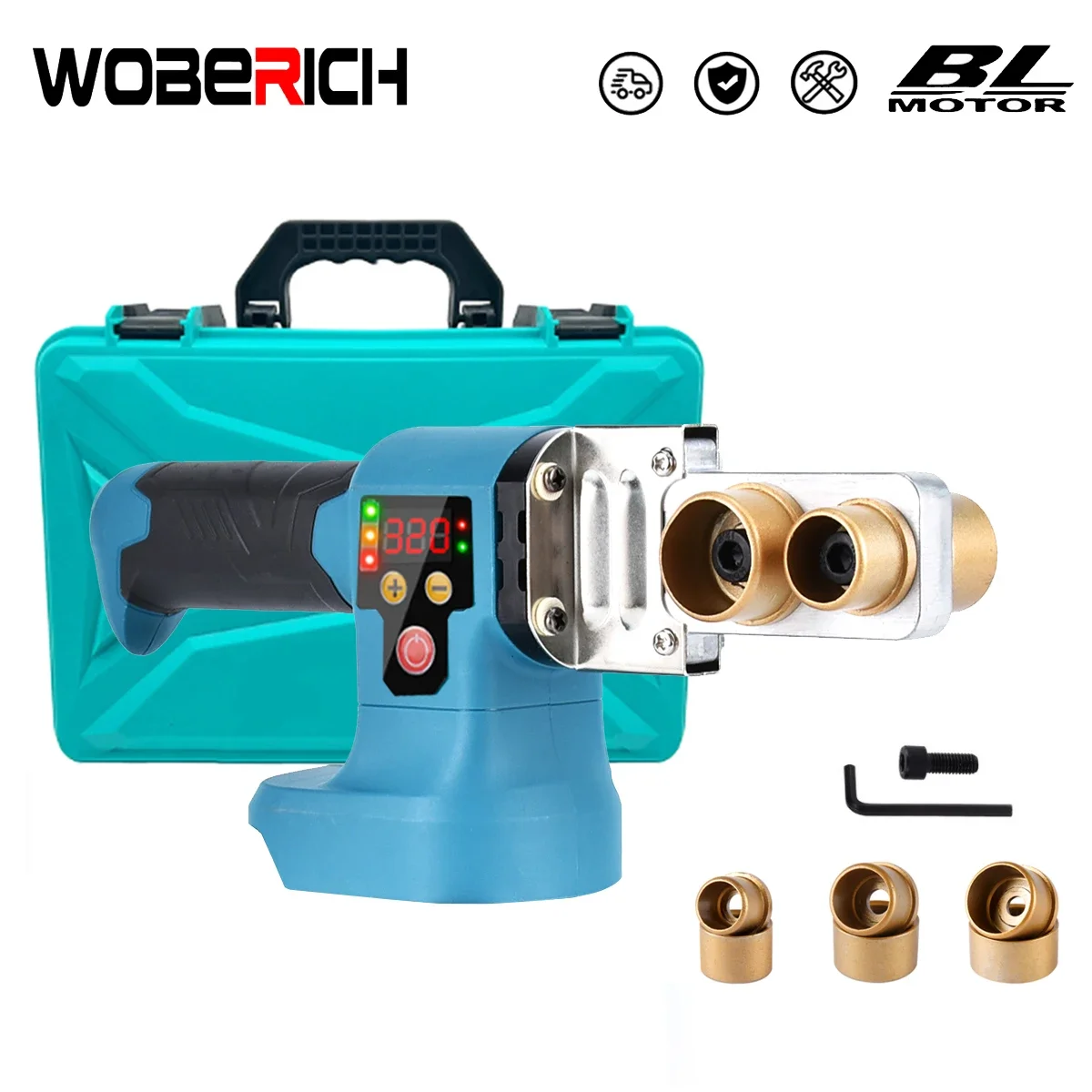 

Cordless Hot Melt Machine Electric PPR Water Pipe Melter Plastic Welding Machine For Makita 18V Battery（without battery）