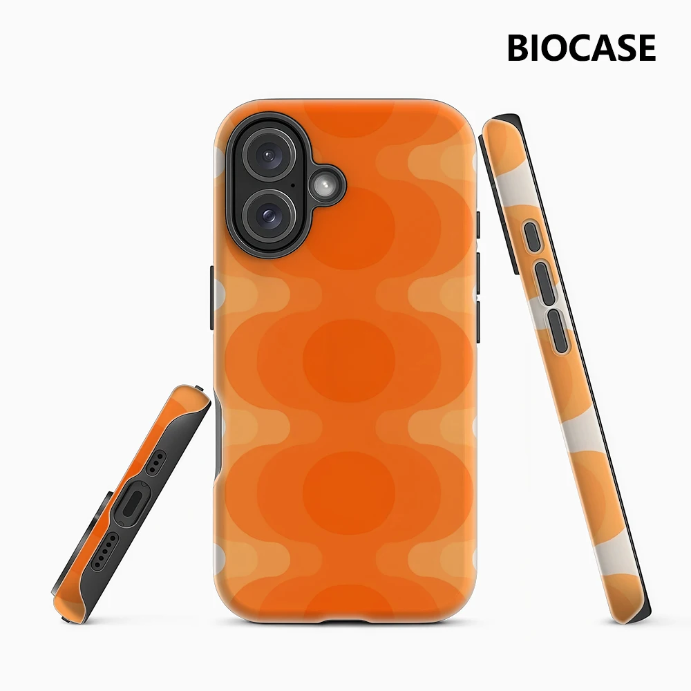 Orange Orbs IPhone 17 Must-Haves Handyhülle für IPhone 17 16 15 14 13 12 102 Pro Max Plus Doppelschichtige Rückseite
