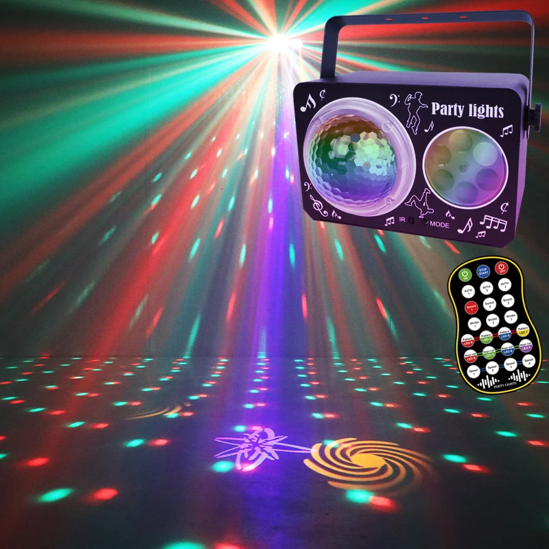 

HCWE USB Pattern Magic Ball Party Light LED Disco Ball Voice Control Projectors Be Used For House Party Festival Outdoor Camping