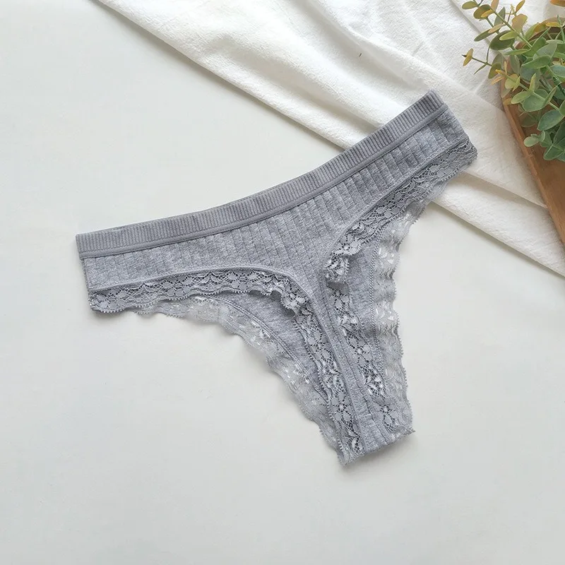 1Pc Cotton Panties Women G-string Female Underpants Lace Pantys Sexy Lingerie M-XL Panties Soft Seamless Underwear Intimates