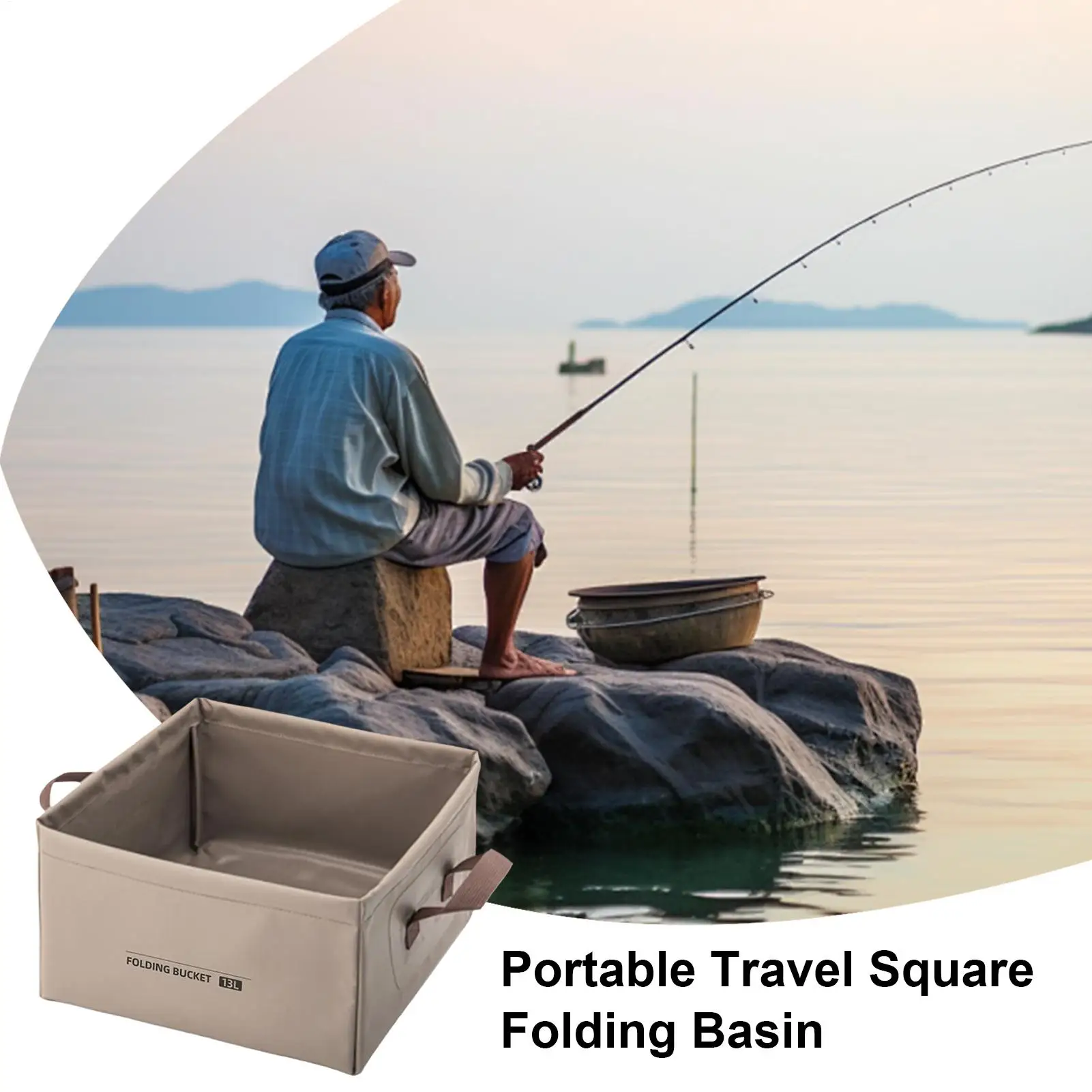 Dish Washing Basin Portable Wash Basin 13L Multifunctional Storage Tray Foldable Bucket For Home Camping Laundry Hiking Outdoor