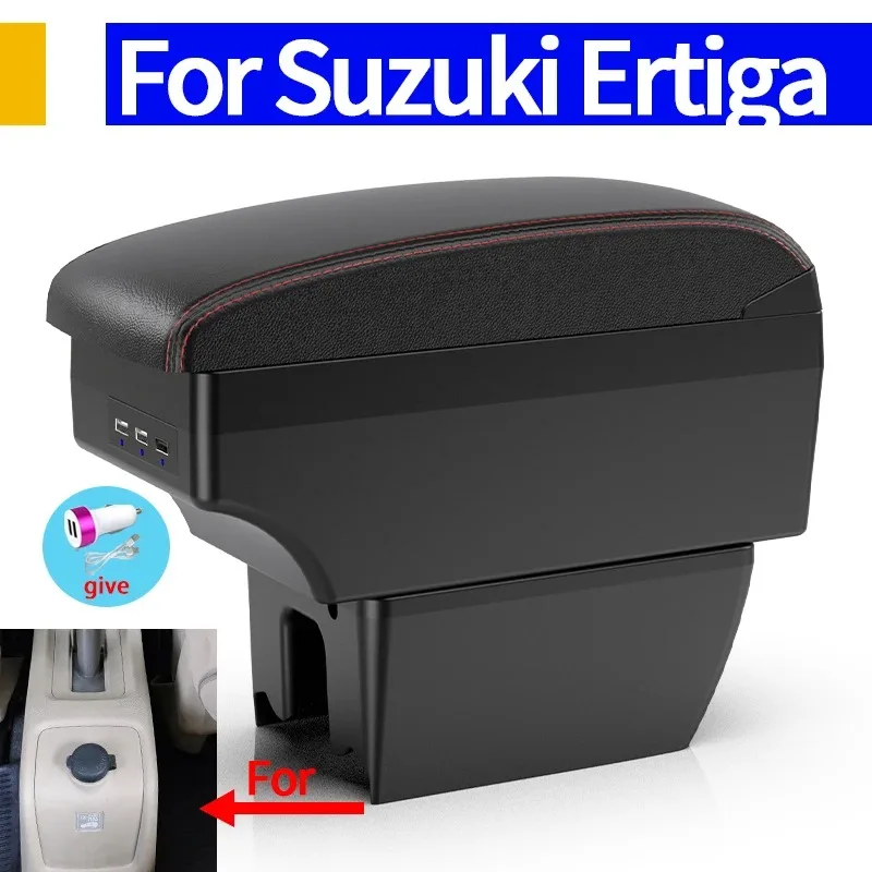 

For Suzuki Ertiga armrest box For Suzuki Ertiga car armrest Internal modification Storage box with cup holder Car Accessories