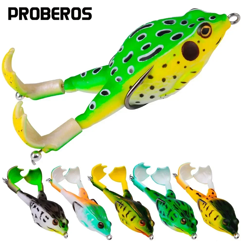 

1pcs Frog Type Topwater Lure SiliconeThunder Fishing Lure 9.5cm12 Colors DoublePropeller Soft Bait Artificial Wobbler ForFishing