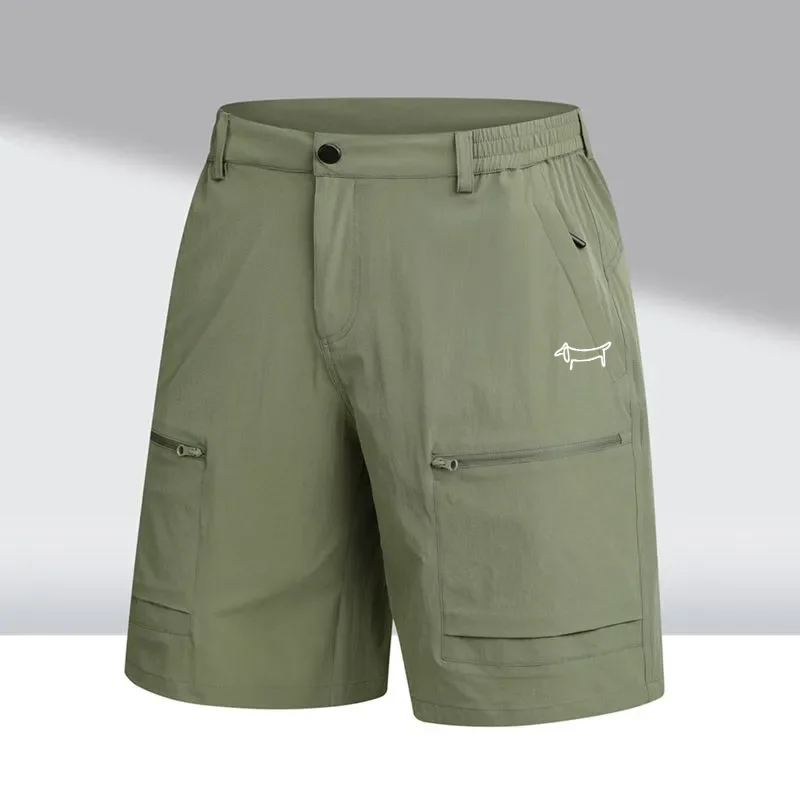 Men's Ice Silk High Elastic Golf Shorts Men's Loose Breathable Quick-drying Pants Summer Thin Sports Casual Pants Golf Clothing