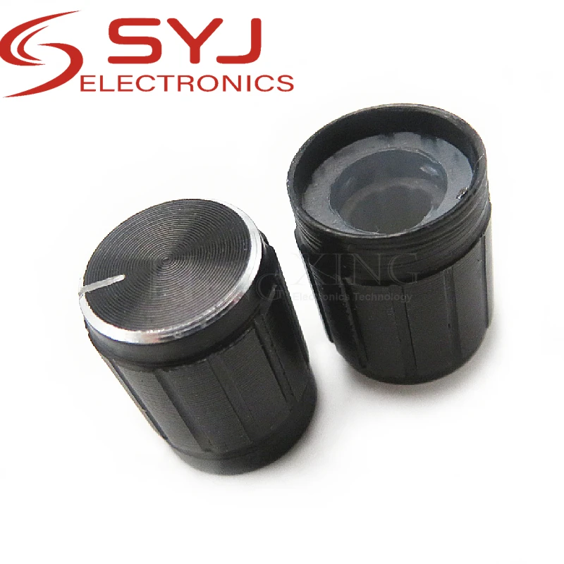 10pcs/lot 13*17mm aluminum alloy potentiometer 13*17 knob rotation switch volume control knob black In Stock In Stock