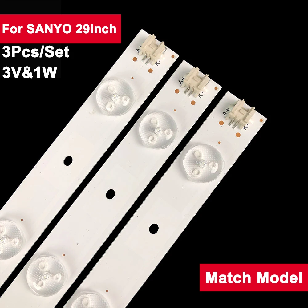 

759mm 3V 10lamps Led Tv Bar For SANYO 29inch BMTC HK29D08-ZC14C-01 3Pcs/Set Backlight Tv Repair Parts L29HED13