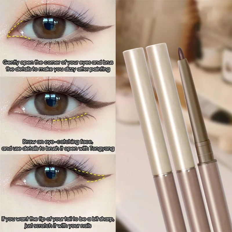 Not Blooming Eyeliner Gel Pencil Makeup Waterproof Lasting Matte Lying Silkworm Pen Brown Black Quickily Drying Eye Liner Pen