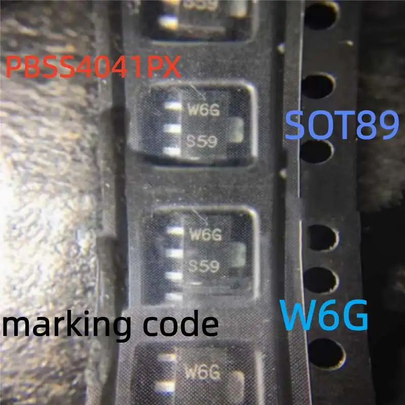 

New and Original Pbss4041Px Sot89 60V 6.2A Pnp Low Vcesat (Biss) Transistor Marking Code W6G