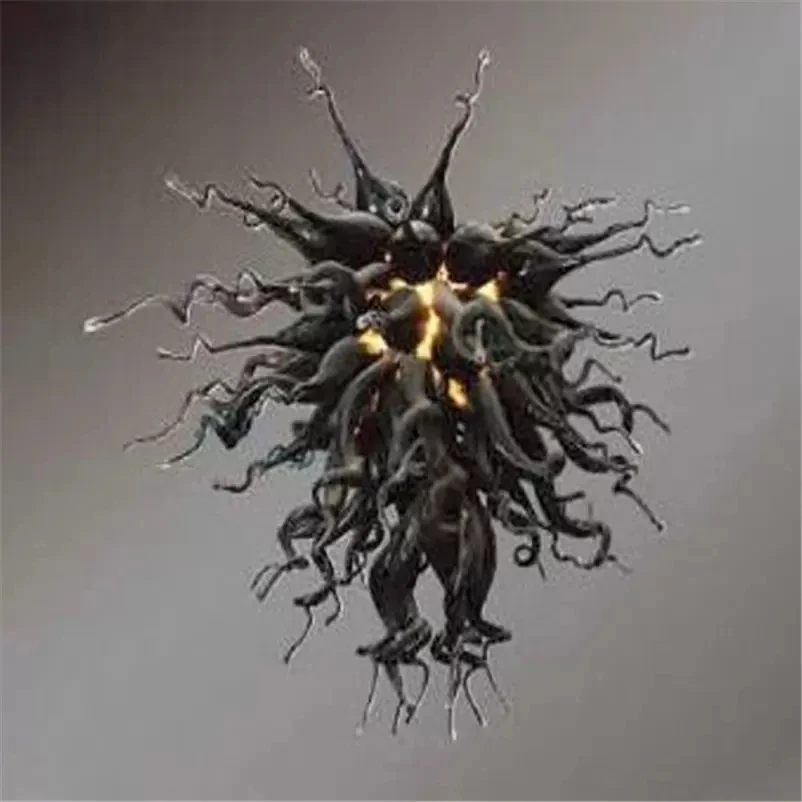 Novel avant-garde design hand blown glass chandelier LED lighting interior design