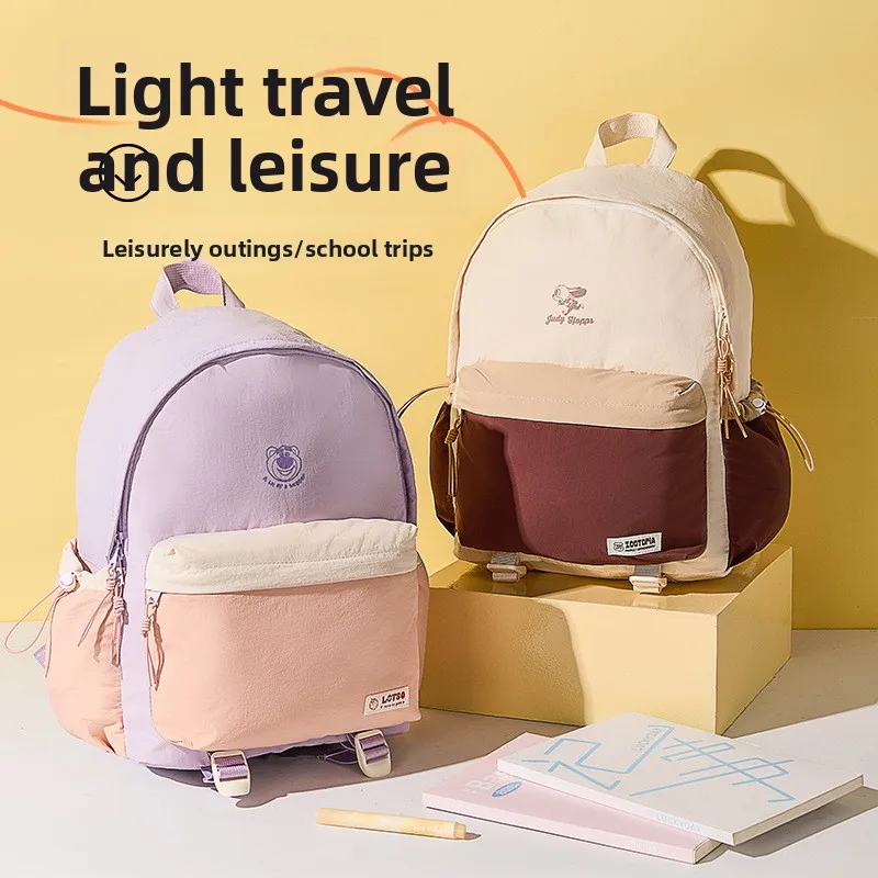 حقيبة ظهر ديزني للأطفال للجنسين حقيبة مدرسية للأطفال خفيفة الوزن ذات سعة كبيرة حقيبة ظهر للسفر مقاومة للماء ومضادة للبكتيريا