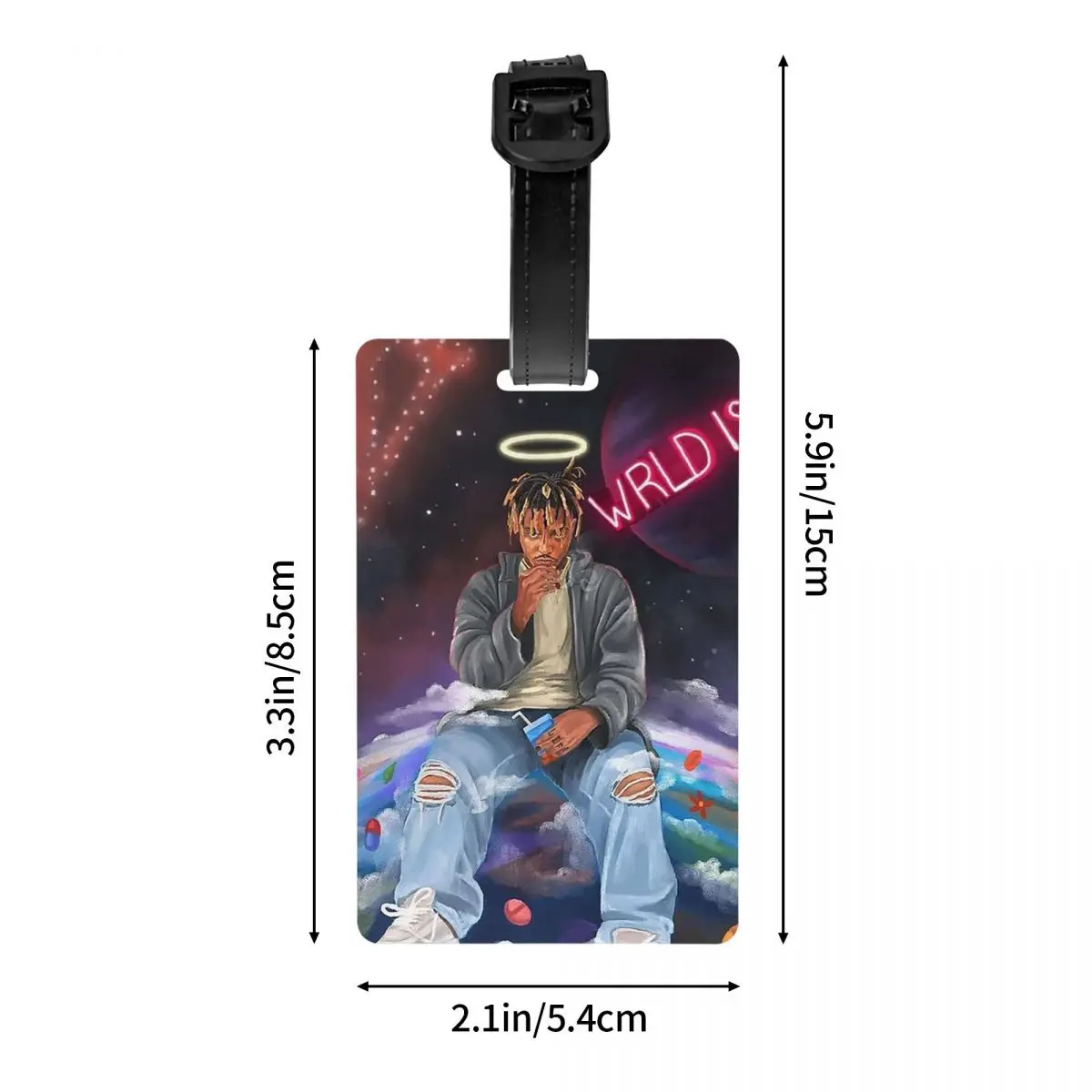 عصير Wrld ملابس الشارع الشهير علامات الأمتعة حقيبة الملحقات السفر لطيف الأمتعة الصعود علامة التسمية حامل معرف اسم العنوان #4