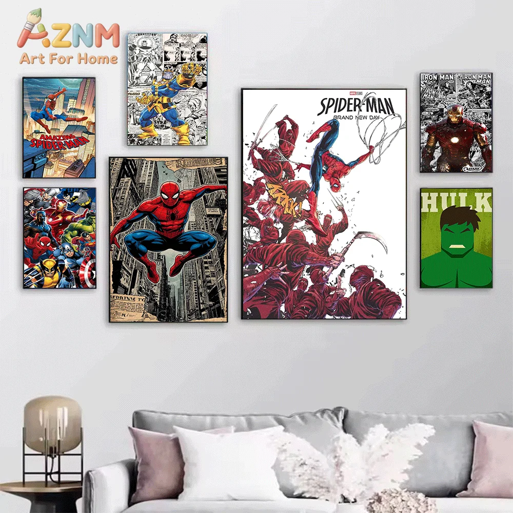 AZNM Spiderman Crouch Web-Shoo – Watercolor Poster Print Bewertung und Preis