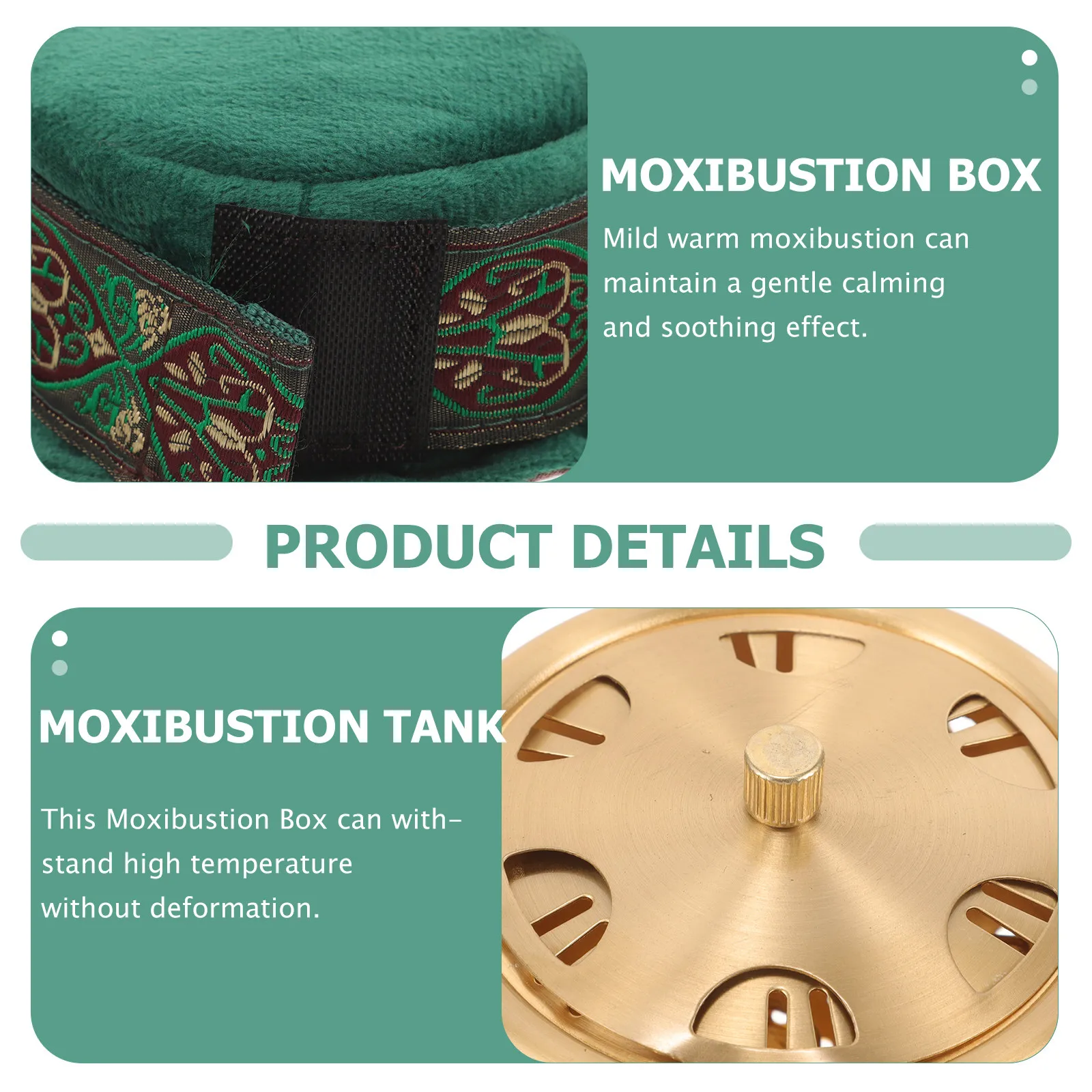 1Set Compact Household Moxibustion Box Metal Moxa Burner Holder with Protective Cover for Safe Moxibustion Therapy Anywhere