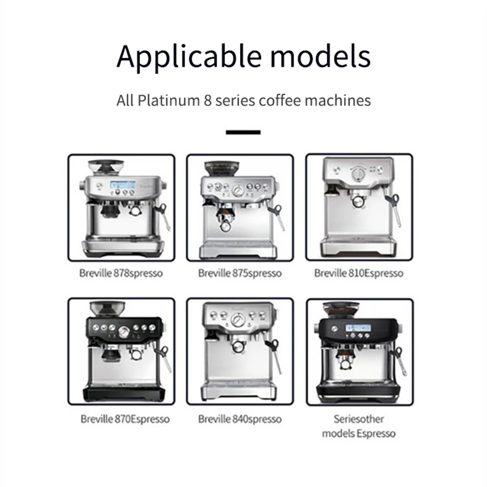 커피 도징 링 커피 파우더 브루잉 리시버, 회전식 에스프레소 탬퍼 알루미늄 루프, Breville 8 시리즈 깔때기 도구, 54mm