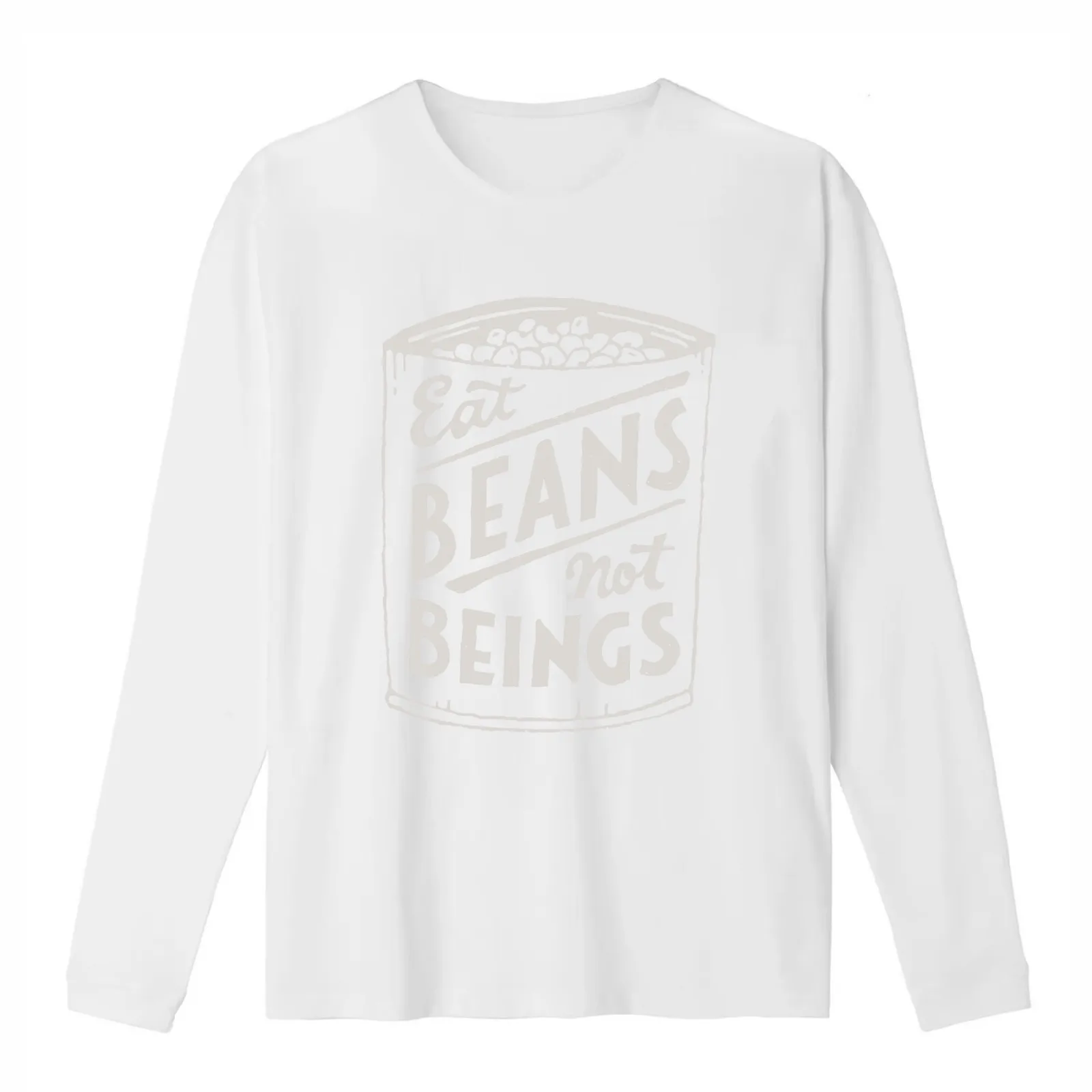 Eat Beans not Beings T-Shirt Summer Casual Cotton Tee Oversized Streetwear Tops Vintage Graphic Print Loose Fit Short Sleeve