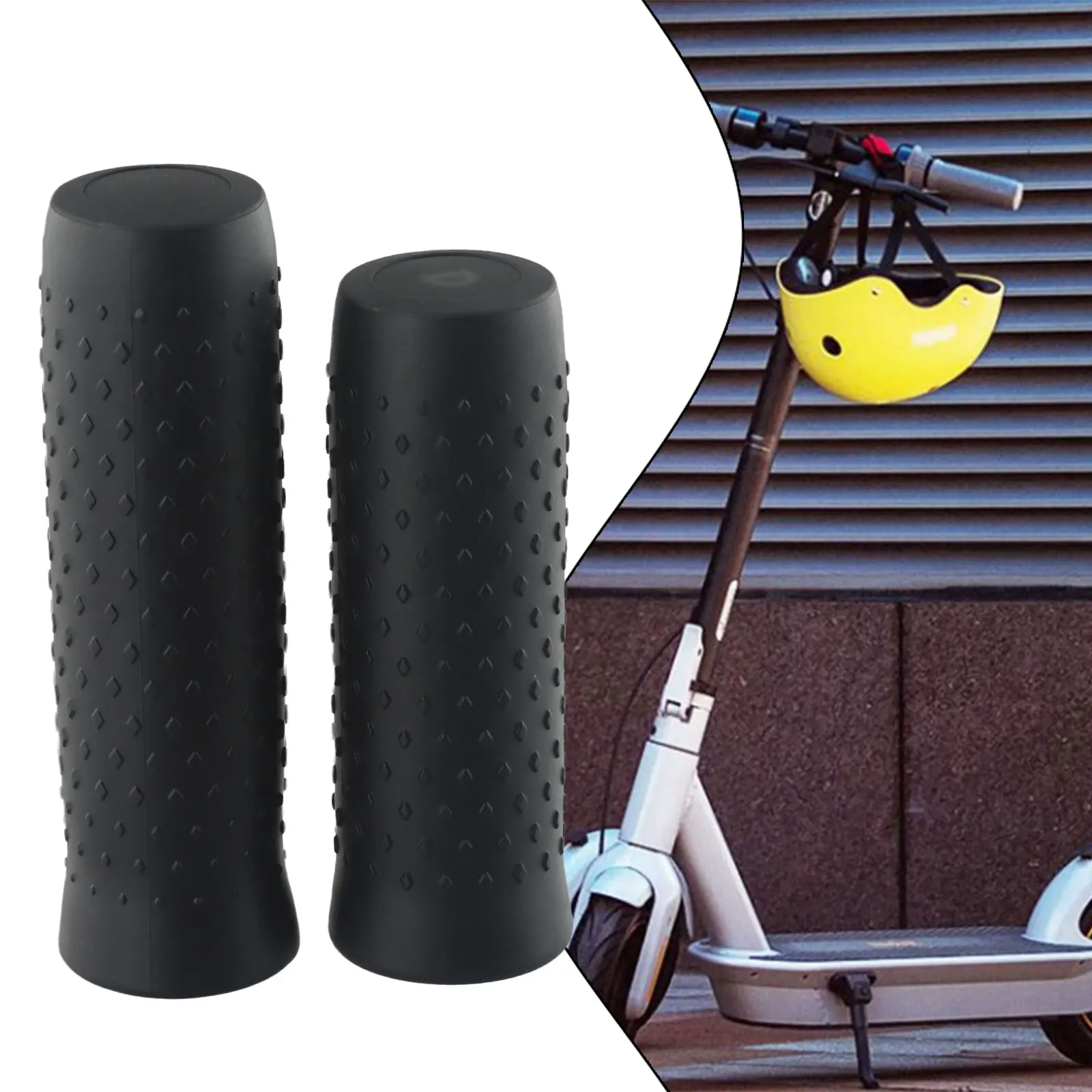 2pcs Electric Scooter Handlebar Grips Silicone Handle Cover For-Ninebot MAX G30 Black Grey Anti-slip Bar Sleeves For E-scooter