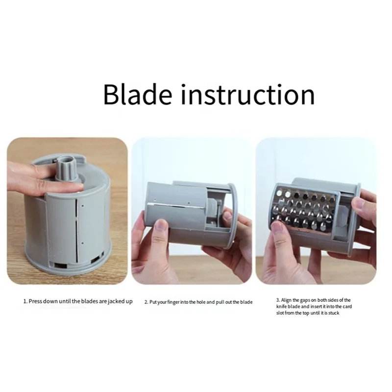 Electric Vegetable Cutter Slicer And Shredde Kitchen Drum Vegetable Cutter US Plug