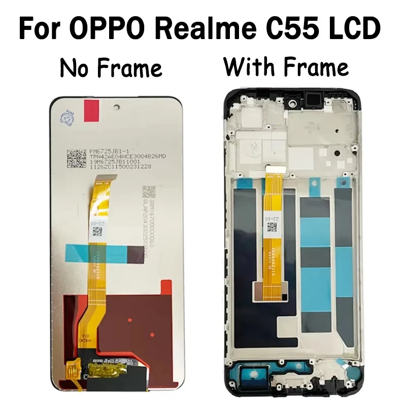 6.72''inch 90Hz For OPPO Realme C55 LCD Display Touch Screen Digitizer Assembly For Oppo RealmeC55 RMX3710 Display