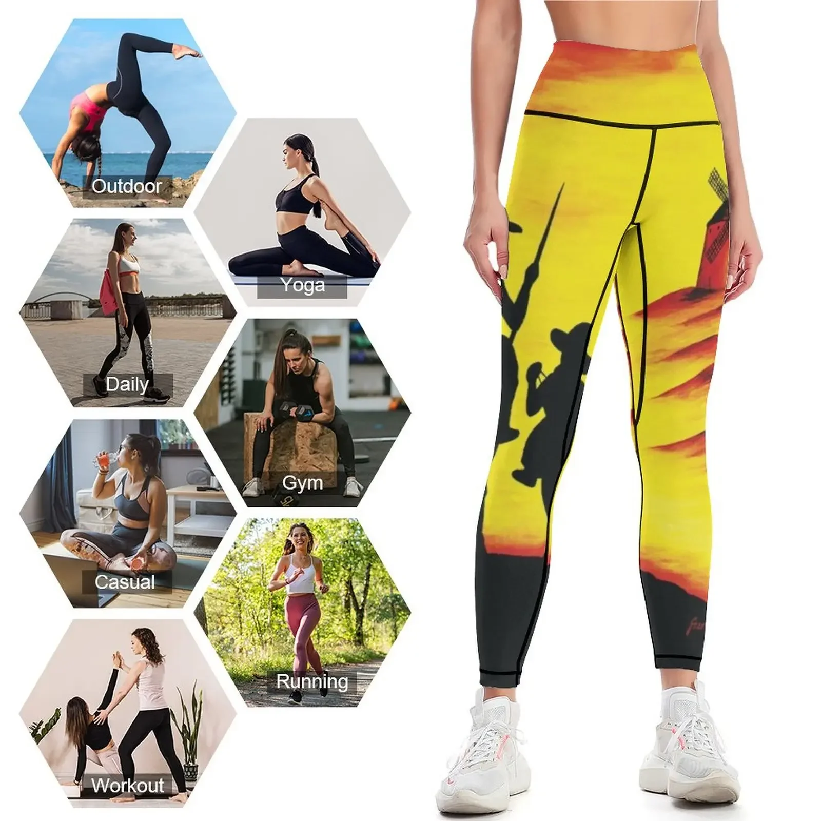 The man of La Mancha Leggings gym's clothing for girls for physical Fitness clothing Womens Leggings