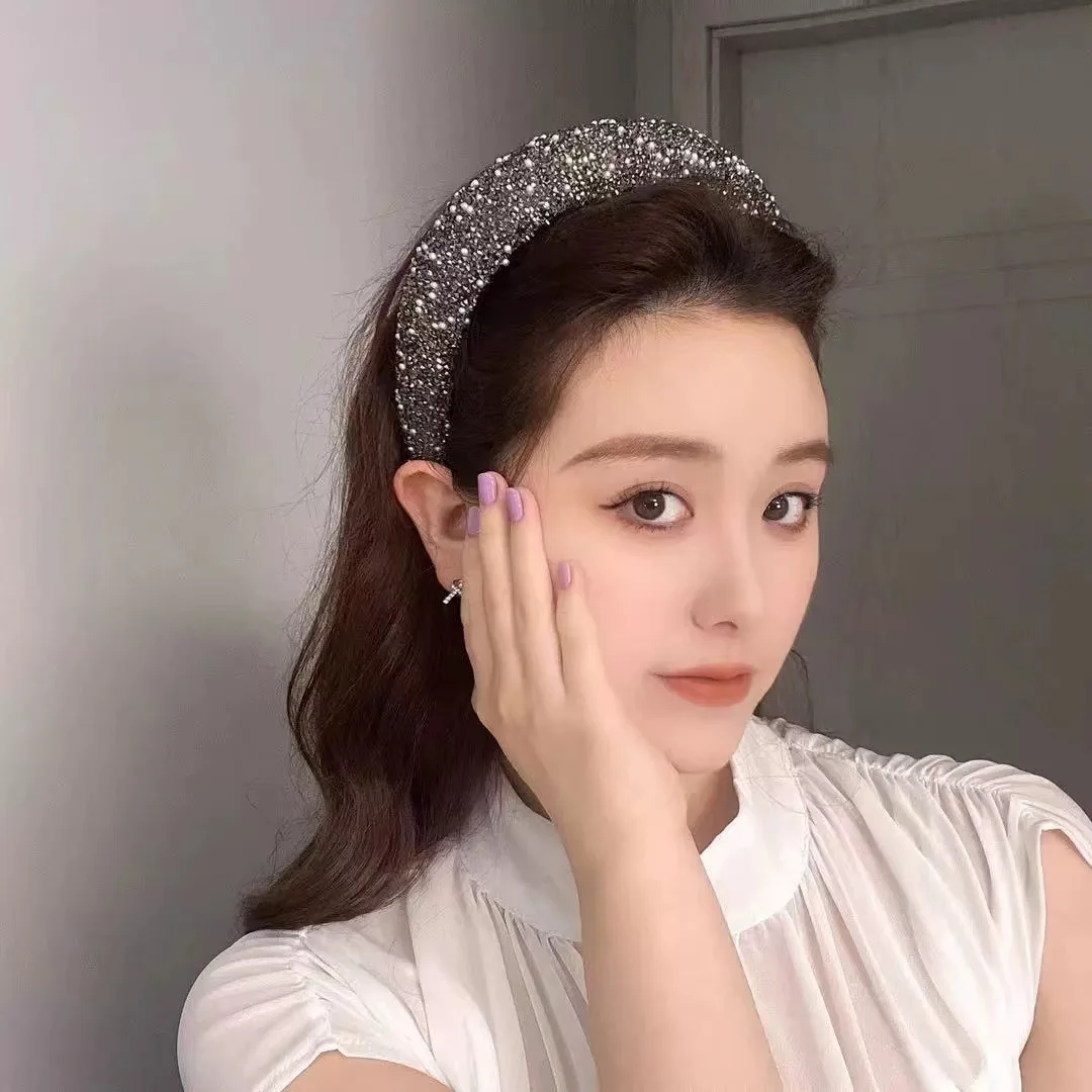 النسخة الكورية من مشبك شعر على شكل جمجمة عالية على الإنترنت من Shattered Sky Star مع إكسسوارات شعر ذات حافة واسعة متعددة الاستخدامات #3