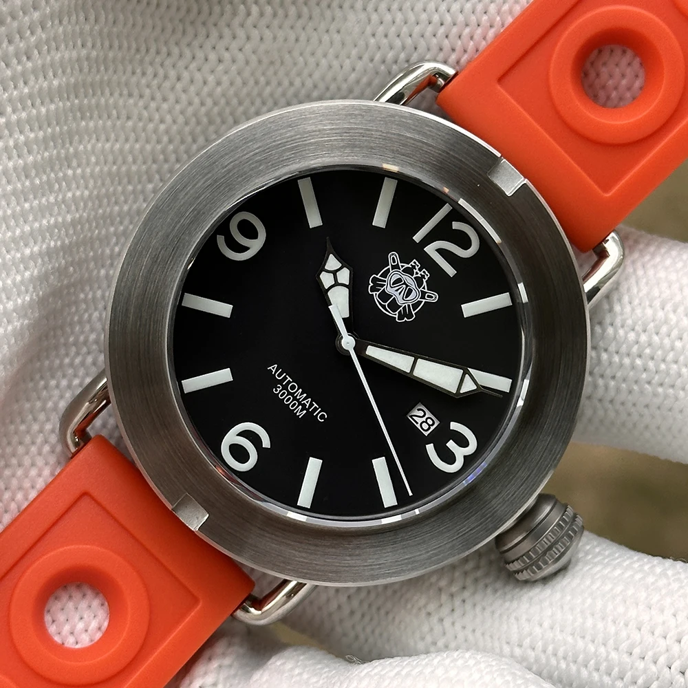 Steeldive 2025 Horloge SD1912 Oversize 47 MM Geborstelde Kast met Draaibare Bezel Saffierglas Automatisch 3000M Waterdicht Horloge Heren