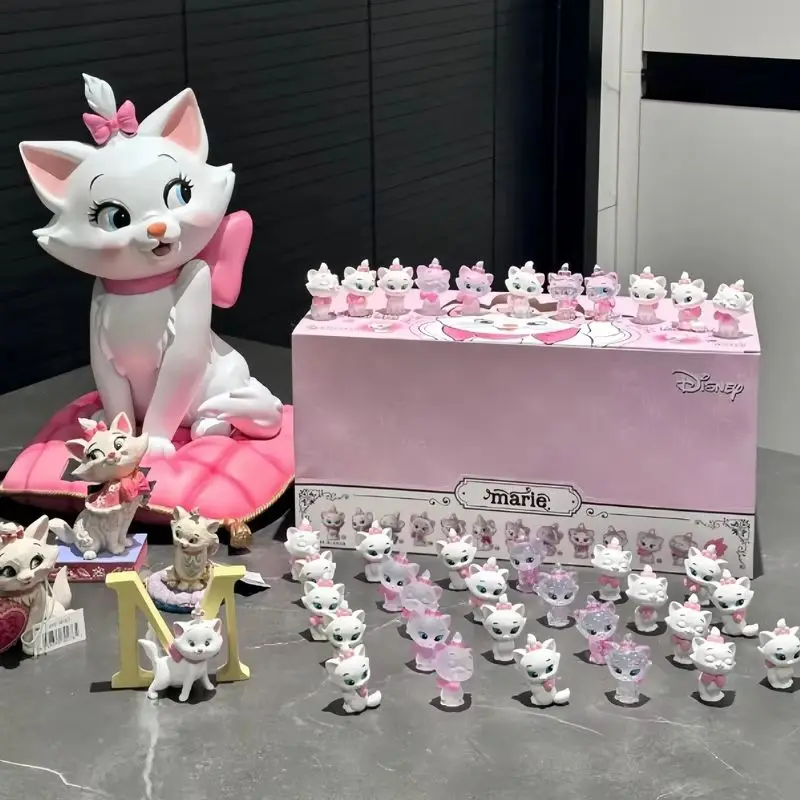 New Anime Miniso Disney Marie Cat Mini Figure The-Aristocats Cute Modle Toy Anime Cartoon Doll Car Dsek Decor Collection Gift