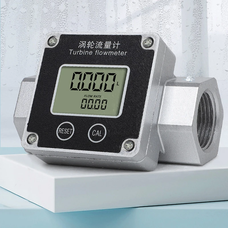 مقياس تدفق التوربينات الرقمي 10-1666 لتر/دقيقة لإمداد طاقة المحطة السائلة بواسطة مقياس تدفق البطارية