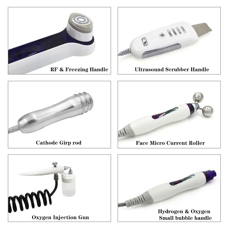 Small Bubble Hydrogen Oxygen Beauty Machine 6 In 1 Facial Professional SPA Skin Cleaning Moisturizing Lifting Anti-Aging Wrinkle