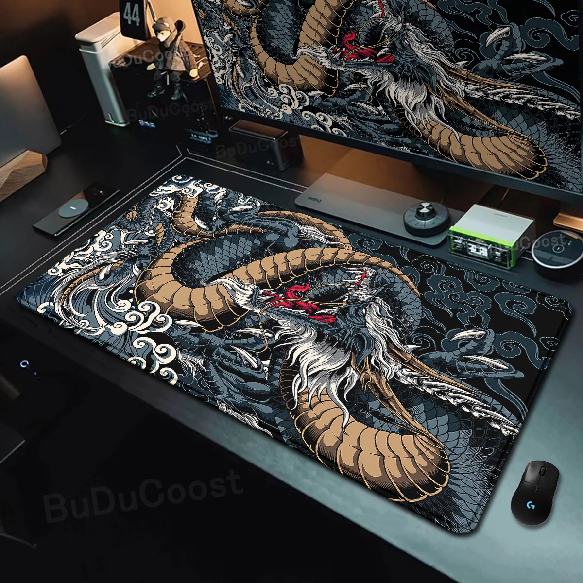 Xxl Gamer Laptop Desk Mat Large Mouse Pad Japanese Dragon Gaming Accessories HD Print Office Computer Antislip Keyboard Mousepad