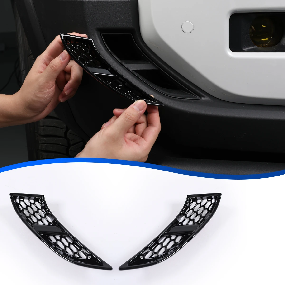 

Front Fog Lamp Inlet Cover for 2024-2025 2026 Toyota Land Cruiser 250 1958 Prado LC250 J250 Exterior Fog Lamp Guard Cover