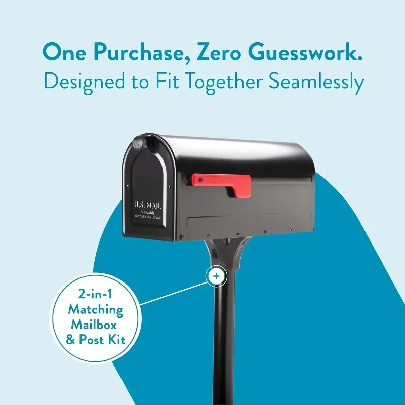 

Medium Mailbox Post Kit, Universal In-Ground Mount for Residential, Rural & Suburban Mailboxes