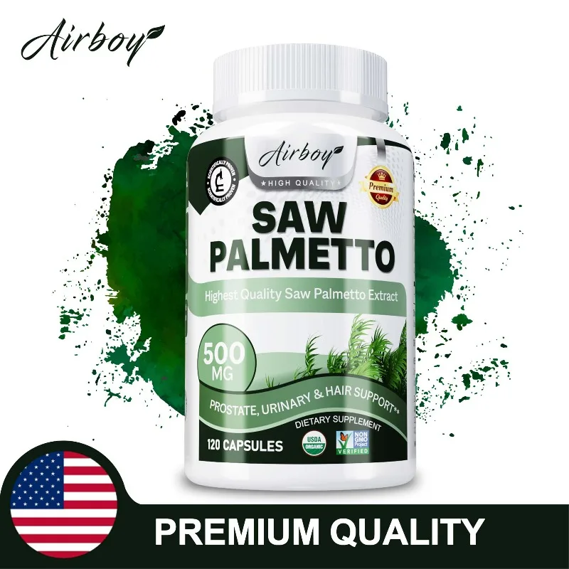 

Saw Palmetto Capsules - Relieve Frequent Urination, For Sleep Quality, Promote Urinary Tract and Prostate Health
