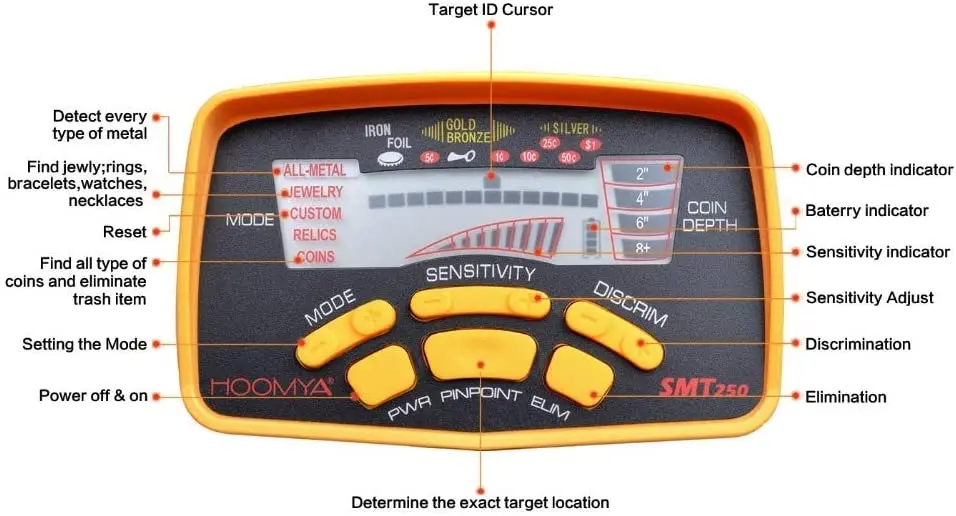 Gold Metal Detector Waterproof MD-6250 Long Range Underground Metal Detector Industrial Metal Detectors Dtecteur Gold Digger view 2