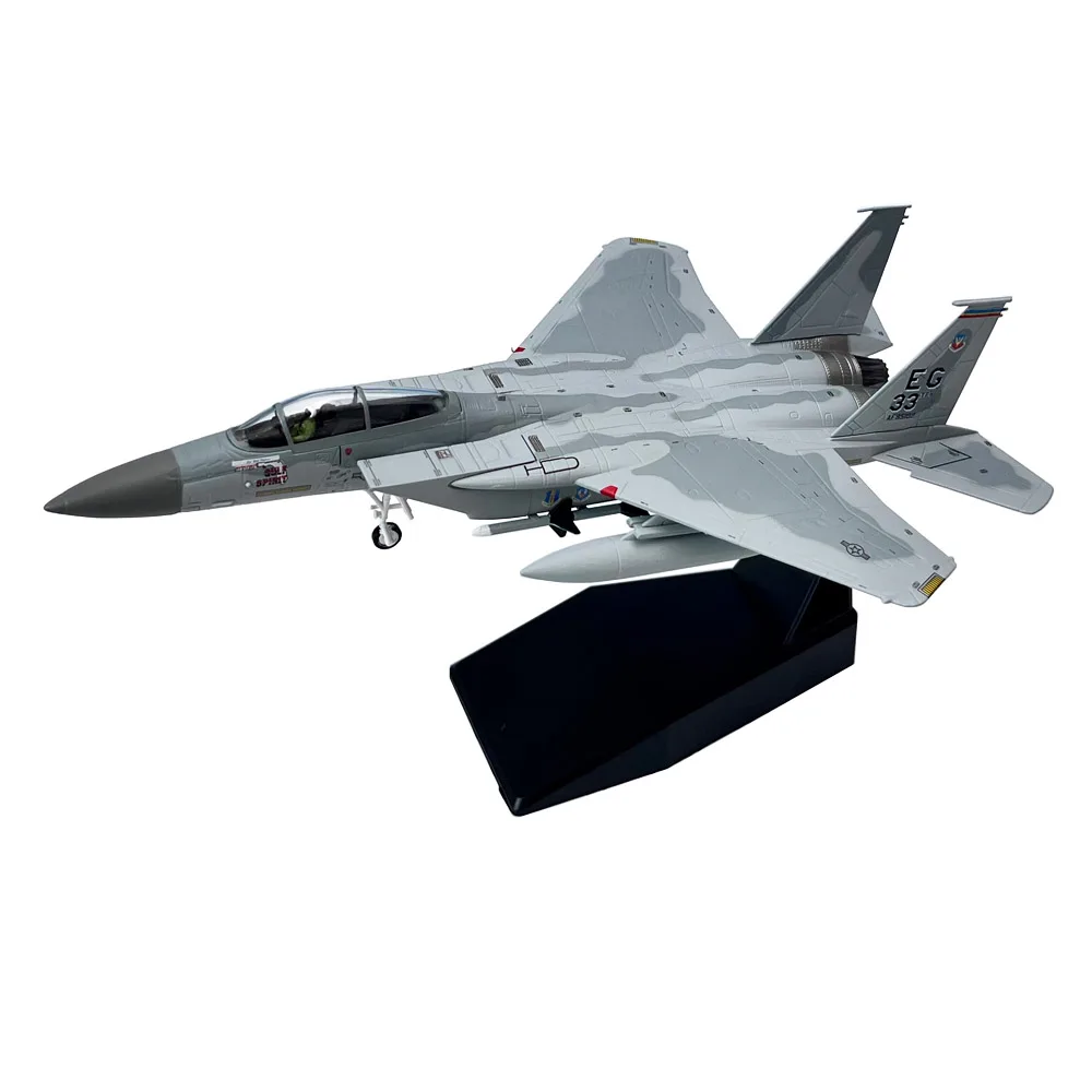 1/100 Scale US F15 F-15 Eagle Fighter Aircraft Airplane Diecast Metal Military Assembled Finished Plane Model Collection Gift