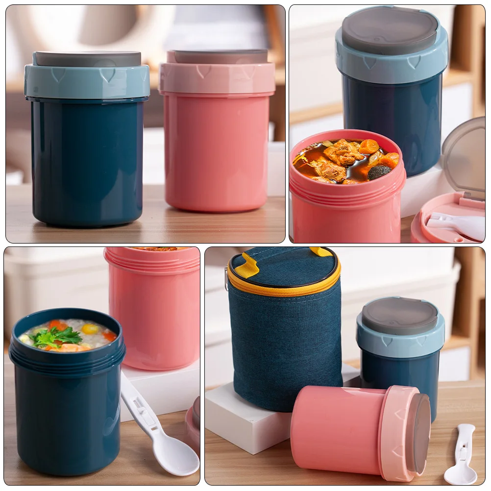 

Breakfast Cup Microwaveable Soup Microwavable Bowls Micro-wave Oven Mug with Lid to Go Container Mugs Lids Plastic
