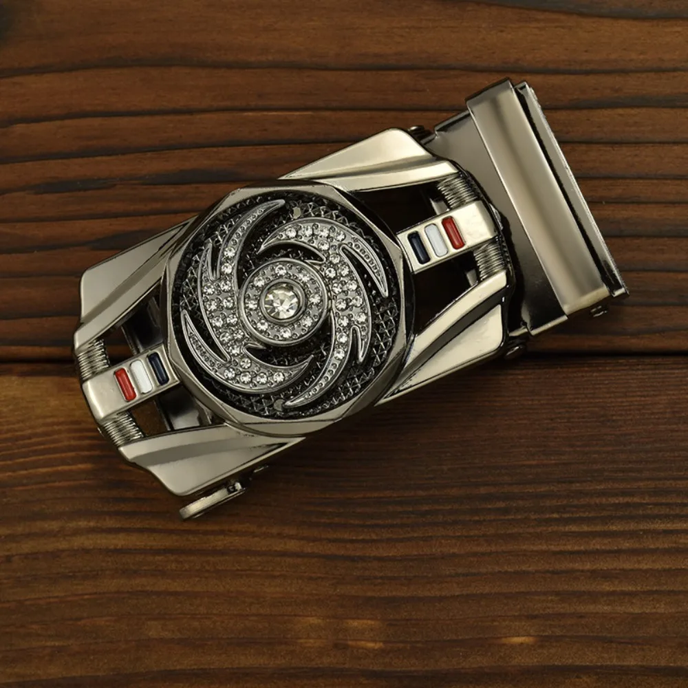 

Rotating Time To Run Belt Buckle Luxury Design Headless Man Belt Automatic Buckle Sports Car Model Business Pants Buckle