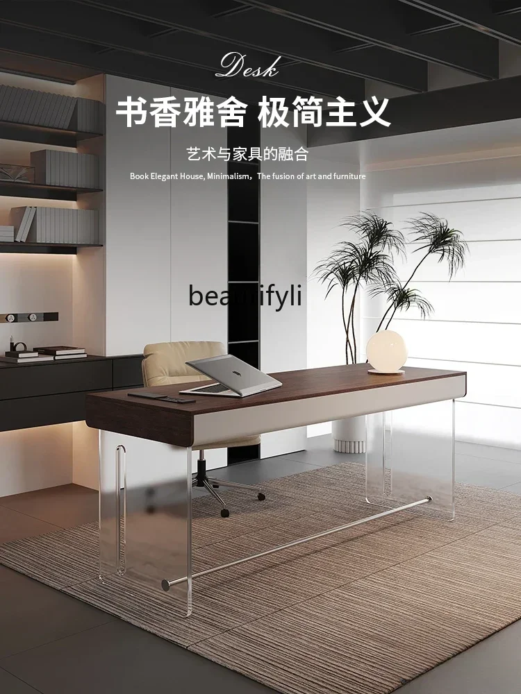 

cn8617 LHY Новые поступления легкий роскошный современный минималистичный стол для учебы дома акриловый подвесной компьютерный стол S26