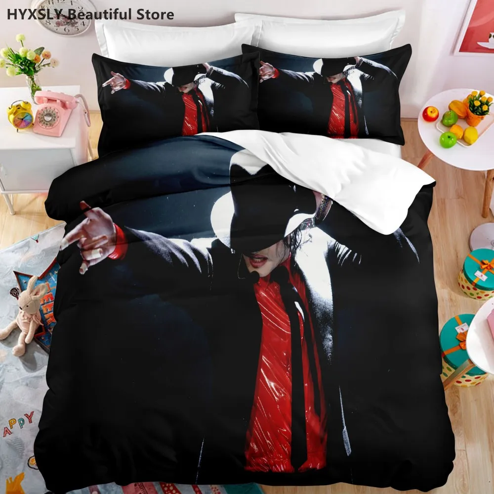 Michael Jackson Star 3D Duvet Cover Bedding Set Comforter Linen Pillowcases Home Decor Gift Single Double Twin King Queen