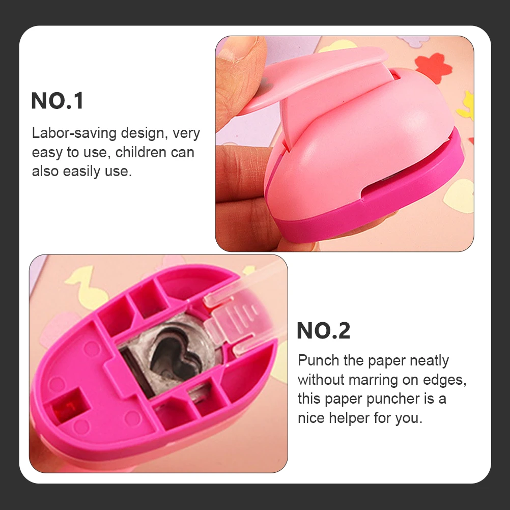 

3 Pcs 's Embossing Device Scrapbooking Craft Paper Punch Heart-shaped Diy Punching for Crafts Abs Punches Toddler Tab